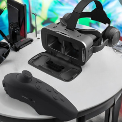 НАБОР 2в1 / VR Очки VMR600E Universe для смартфона 4-7" (встроенные наушники) + Bt контроллер EMV101 для VR очков